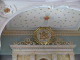 [Cliquez pour agrandir : 73 Kio] Albuquerque - The church of San Felipe de Neri: the choir: the ceiling.