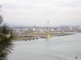 [Cliquez pour agrandir : 56 Kio] Bayonne - Le port industriel vu depuis le Lazaret.