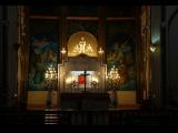 [Cliquez pour agrandir : 64 Kio] Shanghai - L'église Saint-Joseph : le chœur illuminé.