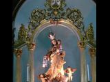 [Cliquez pour agrandir : 102 Kio] Rio de Janeiro - L'église Nossa Senhora do Carmo da Lapa do Desterro : le chœur : statue de la Vierge à l'Enfant.
