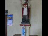 [Cliquez pour agrandir : 88 Kio] Noadih - L'église de la Sainte-Famille : le presbytère : statue du Christ.