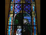 [Cliquez pour agrandir : 120 Kio] Rio de Janeiro - L'église Saint-Antoine-des-Pauvres : vitrail représentant l'Enfant Jésus et Saint Joseph.