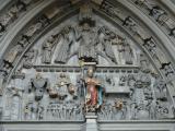 [Cliquez pour agrandir : 124 Kio] Fribourg - La cathédrale Saint-Nicolas-de-Myre : le portail : détail.