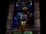 [Cliquez pour agrandir : 99 Kio] Rio de Janeiro - L'église Sainte-Marguerite-Marie : vitrail représentant la mort de Saint Joseph.