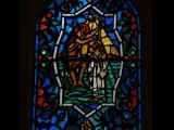 [Cliquez pour agrandir : 86 Kio] Tucson - Saint-Thomas-the-Apostle's church: stained glass window representing the baptism of Jesus Christ.