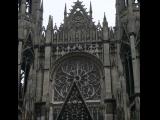[Cliquez pour agrandir : 114 Kio] Rouen - L'abbatiale Saint-Ouen : la façade : détail.