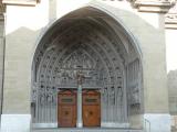 [Cliquez pour agrandir : 88 Kio] Fribourg - La cathédrale Saint-Nicolas-de-Myre : le portail.