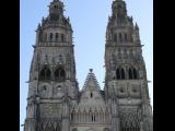 [Cliquez pour agrandir : 91 Kio] Tours - La cathédrale Saint-Gatien : la façade : détail.