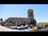 [Cliquez pour agrandir : 87 Kio] La Bastide-Clairence - L'église Notre-Dame-de-l'Assomption : vue latérale et cimetière.