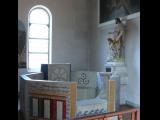 [Cliquez pour agrandir : 75 Kio] Paris - L'église Notre-Dame-du-Travail : les fonts baptismaux.