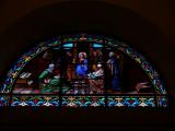 [Cliquez pour agrandir : 76 Kio] Santa Fe - Saint Francis cathedral: stained glass window representing young Jesus in the Temple.