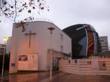 [Cliquez pour agrandir : 73 Kio] Créteil - La cathédrale Notre-Dame, en travaux : l'extérieur.