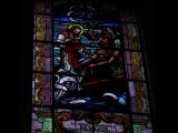 [Cliquez pour agrandir : 79 Kio] Rio de Janeiro - L'église Sainte-Marguerite-Marie : vitrail représentant la pêche miraculeuse.