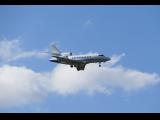 [Cliquez pour agrandir : 34 Kio] Le Bourget - Le parc Georges-Valbon : Falcon en train d'atterrir.