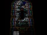 [Cliquez pour agrandir : 70 Kio] Rio de Janeiro - L'église Saint-Antoine-des-Pauvres : vitrail représentant la vie de Saint Antoine.