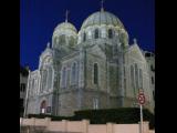 [Cliquez pour agrandir : 79 Kio] Biarritz - L'église orthodoxe russe, de nuit.