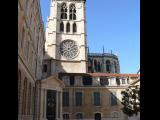 [Cliquez pour agrandir : 89 Kio] Lyon - La cathédrale Saint-Jean : le clocher et l'abside.