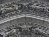 [Cliquez pour agrandir : 93 Kio] Bordeaux - La cathédrale Saint-André : la porte Nord : statues.