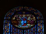 [Cliquez pour agrandir : 101 Kio] Paray-le-Monial - La basilique du Sacré-Cœur : vitrail représentant la Pentecôte.