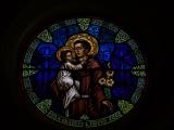 [Cliquez pour agrandir : 73 Kio] San Francisco - Notre-Dame-des-Victoires' church: stained glass window.