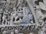 [Cliquez pour agrandir : 110 Kio] Amiens - La cathédrale : le portail central : détail du tympan.