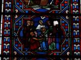 [Cliquez pour agrandir : 125 Kio] Senlis - La cathédrale : vitrail représentant le Christ.
