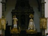 [Cliquez pour agrandir : 69 Kio] Azpeitia - L'église Saint-Sébastien de Soreasu : statues de Saint Ignace et de la Vierge.