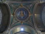 [Cliquez pour agrandir : 115 Kio] Lyon - La basilique Notre-Dame-de-Fourvière : l'église haute : le plafond.