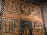 [Cliquez pour agrandir : 132 Kio] Chalon-sur-Saône - La cathédrale Saint-Vincent : la façade : tapisserie.