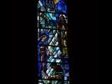 [Cliquez pour agrandir : 63 Kio] Gallup - The Sacred Heart cathedral: stained glass window representing the Wedding Feast of Cana.