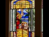[Cliquez pour agrandir : 129 Kio] Rio de Janeiro - L'église Sainte-Marguerite-Marie : vitrail représentant Jésus prêchant.