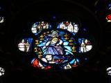 [Cliquez pour agrandir : 67 Kio] Paris - La Sainte-Chapelle : la chapelle haute : la rose Ouest : détail.