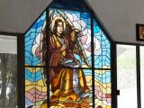 [Cliquez pour agrandir : 204 Kio] Monterrey - L'église Cristo de la Montaña : vitrail de Saint Jean.