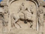 [Cliquez pour agrandir : 103 Kio] Lyon - L'hôtel de ville : bas relief représentant Henri IV.