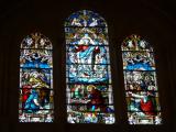 [Cliquez pour agrandir : 118 Kio] Burgos - La cathédrale : vitrail de l'Assomption.