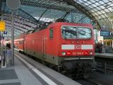 [Cliquez pour agrandir : 116 Kio] Berlin - Train dans la gare Hauptbahnhof.