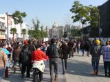 [Cliquez pour agrandir : 163 Kio] Mexico - La basilique Notre-Dame-de-Guadalupe : foule de pélerins.