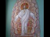 [Cliquez pour agrandir : 88 Kio] Anglet - L'église Sainte-Marie : le transept Nord : mosaïque représentant le Christ ressuscité.