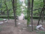 [Cliquez pour agrandir : 142 Kio] Pékin - Parc Yuanmingyuan : la colline Xianfashan de l'ancien palais d'été.