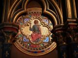 [Cliquez pour agrandir : 105 Kio] Paris - La Sainte-Chapelle : la chapelle basse : décoration murale.