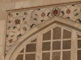 [Cliquez pour agrandir : 145 Kio] Agra - Le Taj Mahal : détail des décorations.