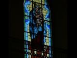 [Cliquez pour agrandir : 72 Kio] Hermosillo - La cathédrale Notre-Dame-de-l'Assomption : vitrail représentant la Vierge à l'Enfant.