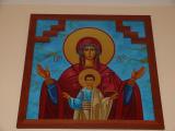 [Cliquez pour agrandir : 61 Kio] Phoenix - Saint Stephen's cathedral: icon of Virgin Mary with Jesus Child.