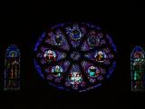 [Cliquez pour agrandir : 78 Kio] Lyon - La cathédrale Saint-Jean : la rose du chœur.