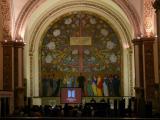[Cliquez pour agrandir : 150 Kio] Mexico - L'ancienne église jésuite Saint-Pierre-Saint-Paul : le chœur.