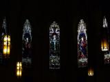 [Cliquez pour agrandir : 61 Kio] San Francisco - Saint Patrick's church: stained glass windows.