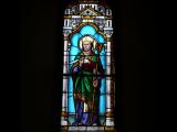 [Cliquez pour agrandir : 70 Kio] Uzan - L'église Sainte-Quitterie : vitrail de Saint François de Salles.