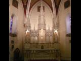 [Cliquez pour agrandir : 86 Kio] Santa Fe - The Loretto chapel: the choir and the retable.