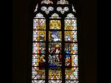 [Cliquez pour agrandir : 110 Kio] Tourcoing - L'église Saint-Christophe : vitrail des Rameaux : vue générale.