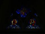 [Cliquez pour agrandir : 39 Kio] Santa Fe - The Loretto chapel: stained glass windows.